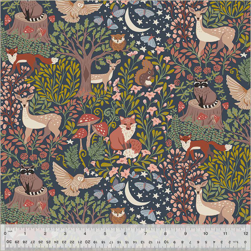 Under the Canopy Enchanted Organic Cotton Fabric, Forest Friends, Jennifer Moore Windham Fabrics,
