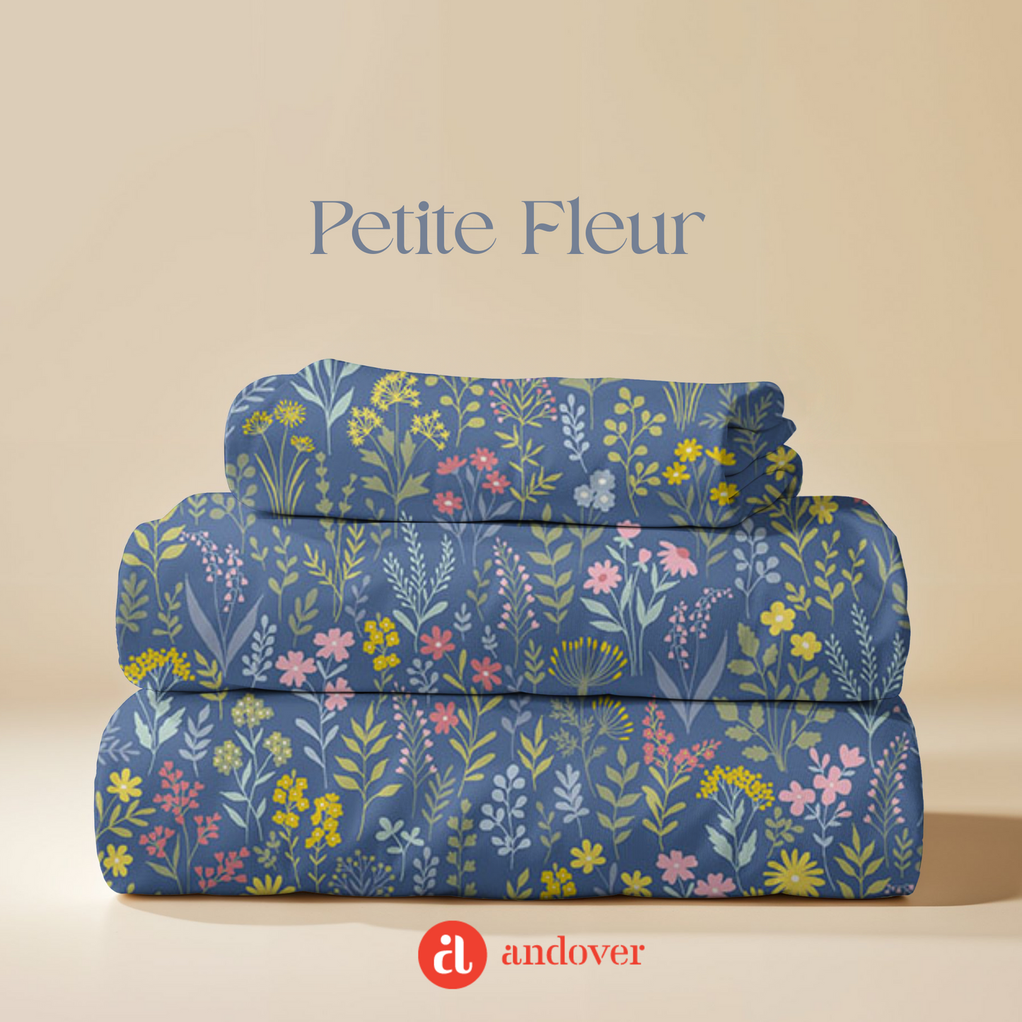 Petite Fleur Wildflower Navy – Makower UK for Andover Fabrics