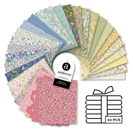 Petite Fleur Fat Quarter Bundle – Makower UK for Andover Fabric