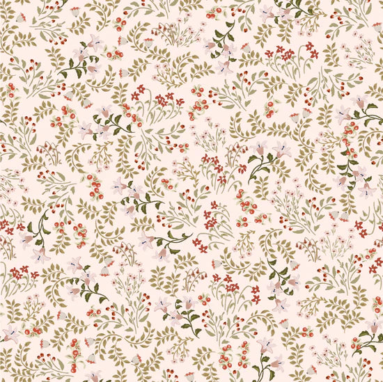 My Darling Deer Cream  Floral Fabric – Poppie Cotton Pink Red Wildflowers on Wheat - Ships January 2026