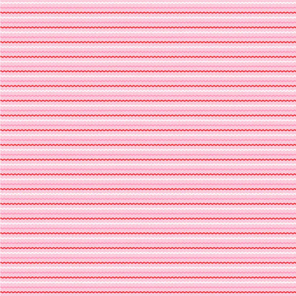 Smitten Chicken Pink Stripe Fabric – Poppie Cotton Red Pink Wavy Lines - Ship June 2026