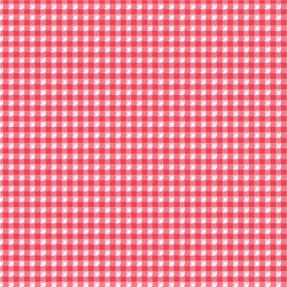 Smitten Chicken Red Gingham Fabric – Poppie Cotton Red Plaid Check with White - Ships June 2026