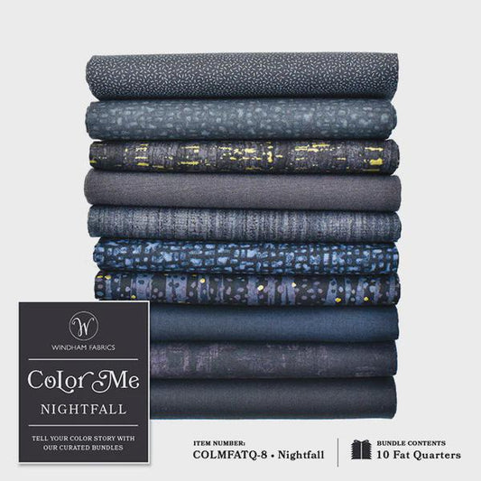 Nightfall Fabric Fat Quarter Bundle: Dark Shades, Windham Fabrics