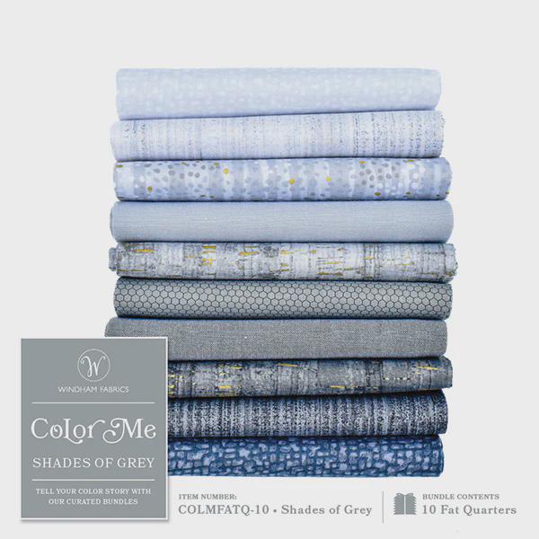 Shades of Grey Fabric Bundle: Windham Fabrics Fat Quarters - Quilting & Crafting