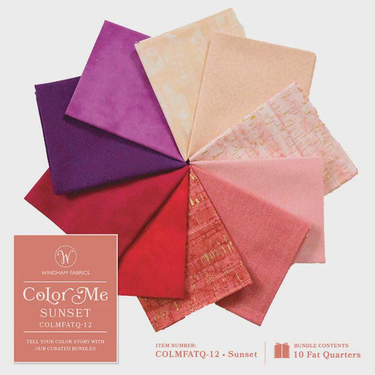 Sunset Fat Quarter Bundle: Windham Fabrics Color Me Collection