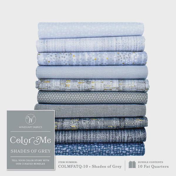 Shades of Grey Fabric Bundle: Windham Fabrics Fat Quarters - Quilting & Crafting