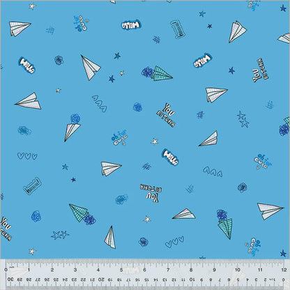 Pen Pals Quilting Cotton Fabric: School Pens Print - Windham Fabrics