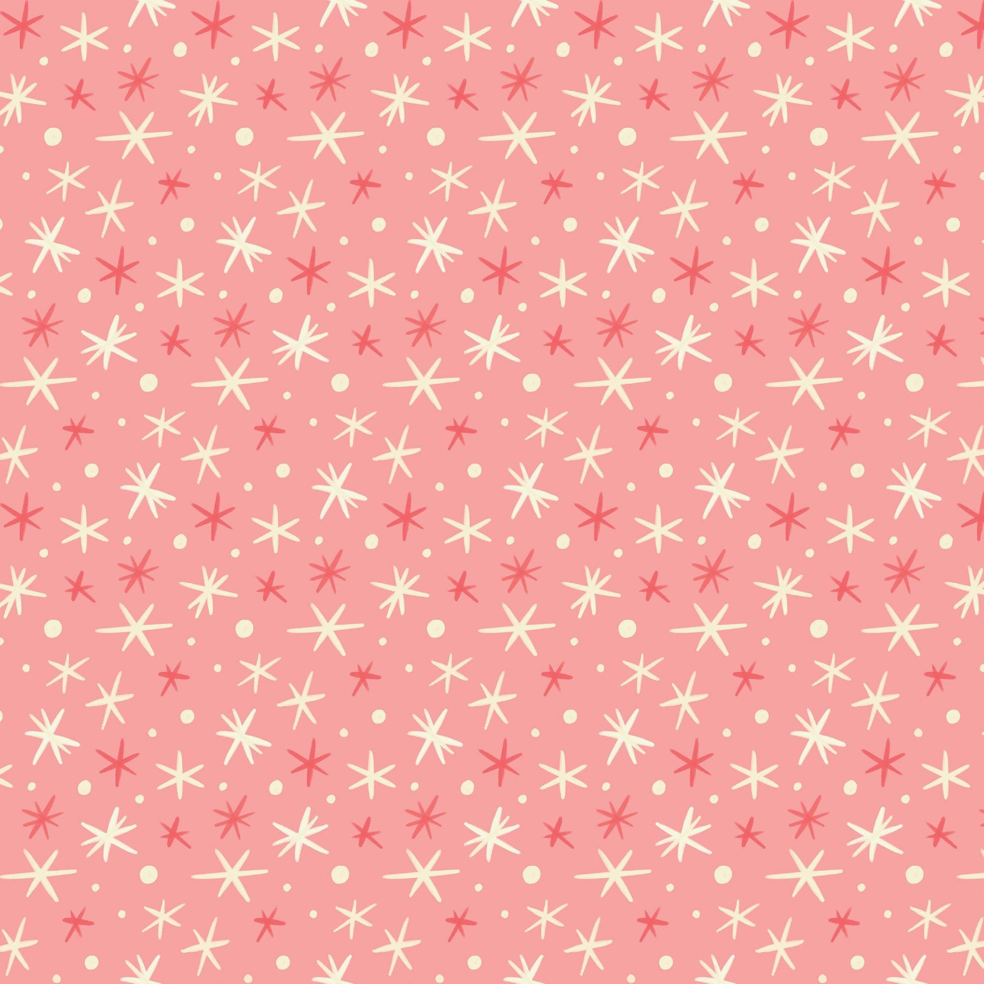 Starburst Christmas Fabric: Cloud9 Organic Cotton Quilting Material