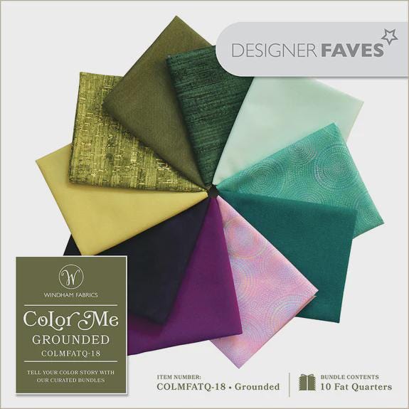 Earthy Fat Quarter Fabric Bundle: Color Me Grounded, Windham Fabrics