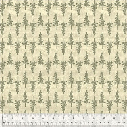 Ponderosa Pine Tree Fabric: Willow Bend Woodland Print Quilting Cotton Windham Fabrics