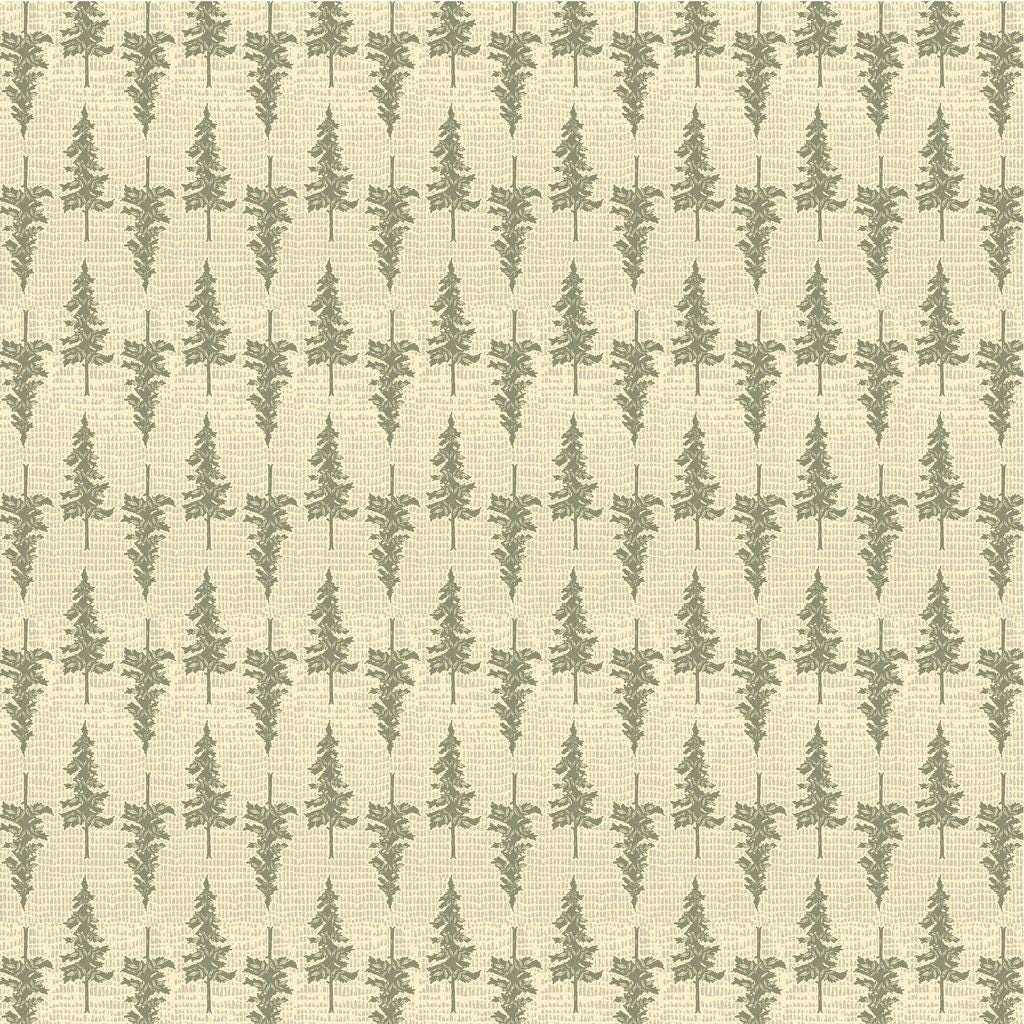 Ponderosa Pine Tree Fabric: Willow Bend Woodland Print Quilting Cotton Windham Fabrics