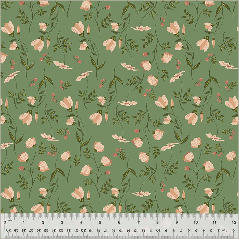Under the Canopy, Jennifer Moore, Monaluna, Organic Cotton, Windham Fabrics, Sage Floral