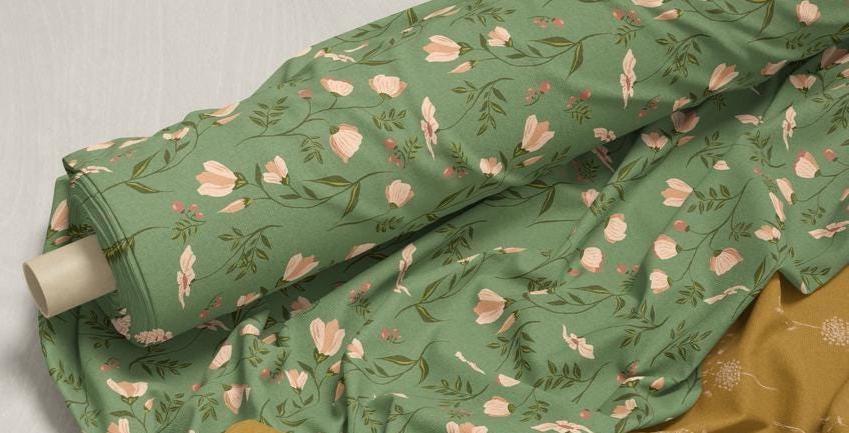 Under the Canopy, Jennifer Moore, Monaluna, Organic Cotton, Windham Fabrics, Sage Floral