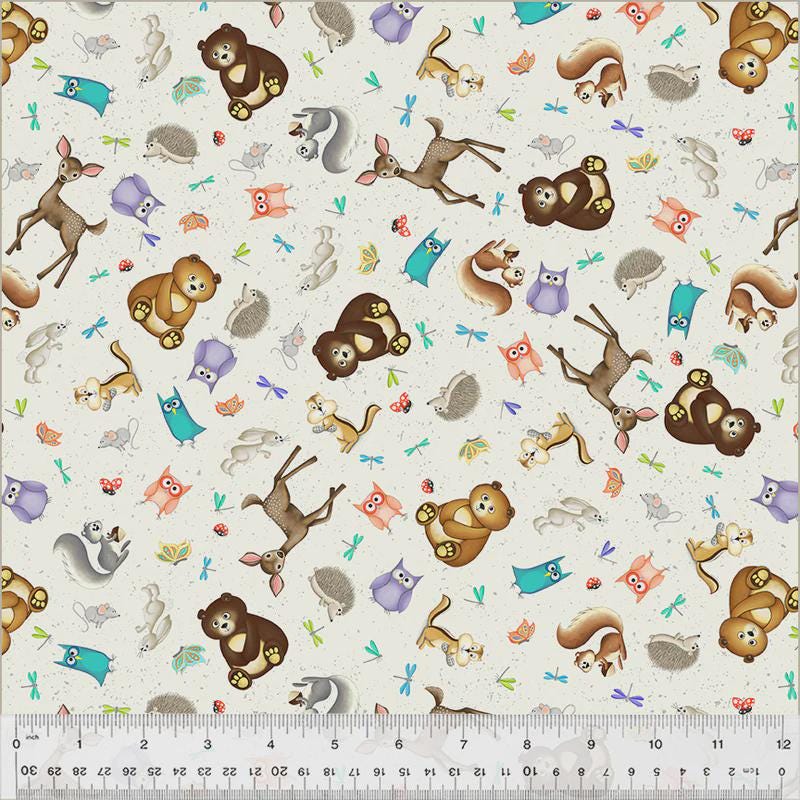 Woodland Animals Fabric: Enchanted Forest Print by Terri Degenkolb Windham Fabrics