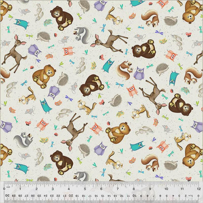 Woodland Animals Fabric: Enchanted Forest Print by Terri Degenkolb Windham Fabrics