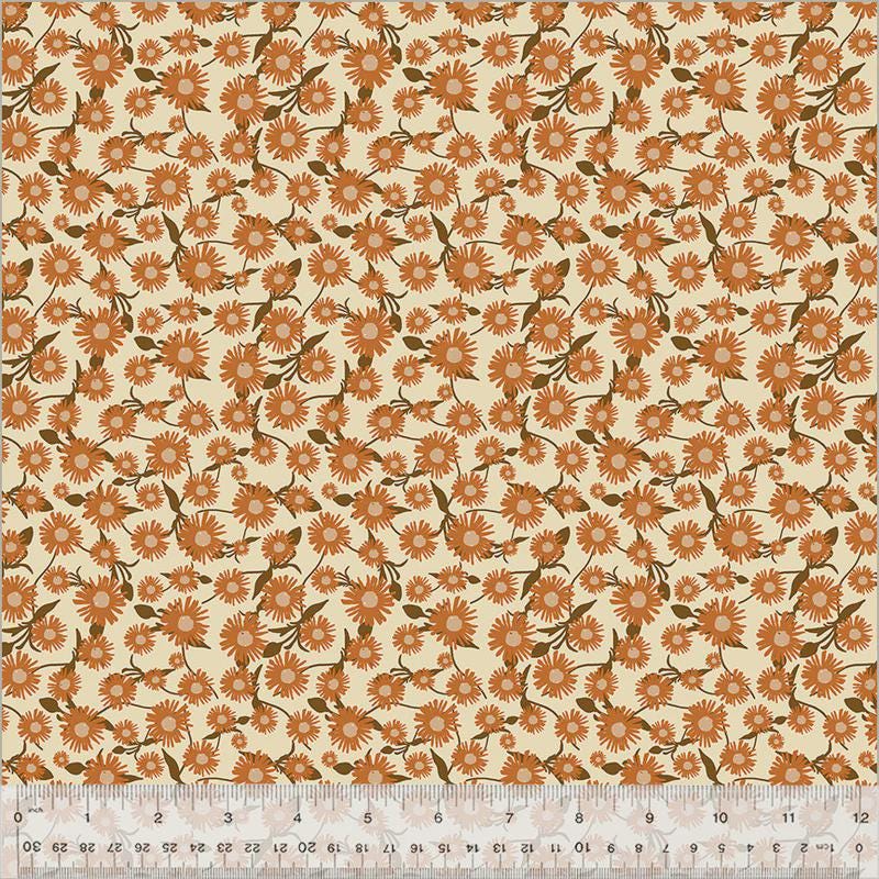 Willow Bend Floral Cotton Fabric: Cinnamon Quilting Fabric by the Yard Windham Fabrics