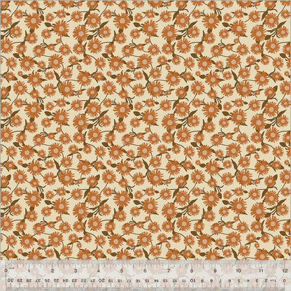 Willow Bend Floral Cotton Fabric: Cinnamon Quilting Fabric by the Yard Windham Fabrics