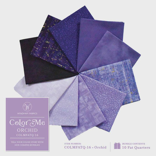 Purple Quilting Cotton Fat Quarter Bundle: Color Me Orchid by Windham Fabrics