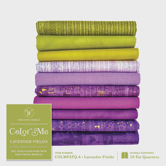 Lavender Fields Fat Quarter Bundle: Windham Fabrics Color Me Collection