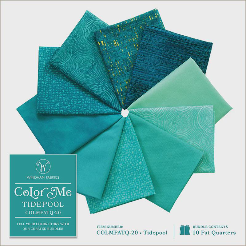 Tidepool Fat Quarter Bundle: Windham Fabrics Color Me Collection