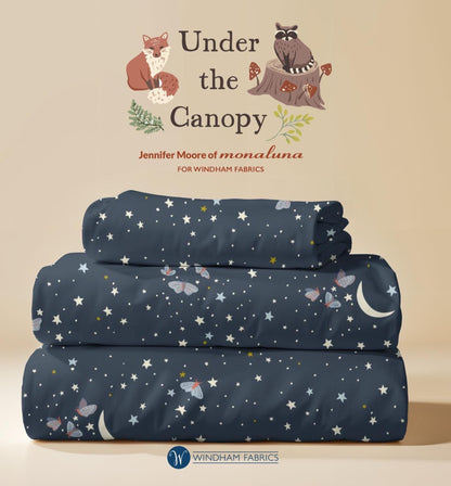 Under the Canopy, Jennifer Moore, Monaluna, Organic Cotton, Night Moth, Windham Fabrics