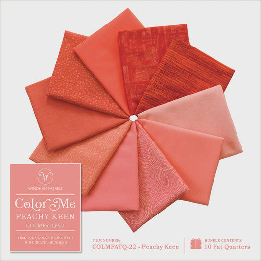 Peachy Keen Fat Quarter Bundle: Windham Fabrics Color Me Collection