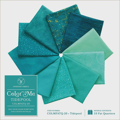 Tidepool Fat Quarter Bundle: Windham Fabrics Color Me Collection
