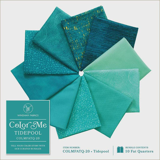 Tidepool Fat Quarter Bundle: Windham Fabrics Color Me Collection