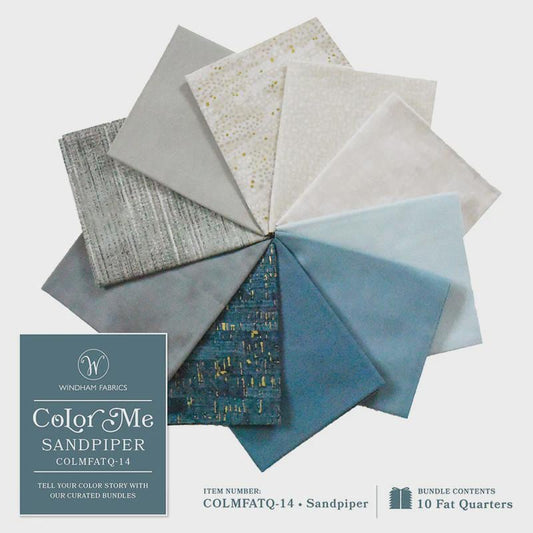 Sandpiper Fat Quarter Bundle: Windham Fabrics Color Me Precut Cotton