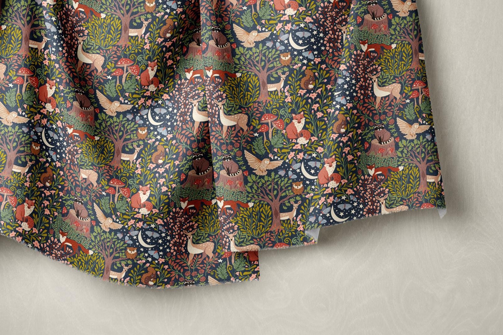 Under the Canopy Enchanted Organic Cotton Fabric, Forest Friends, Jennifer Moore Windham Fabrics,