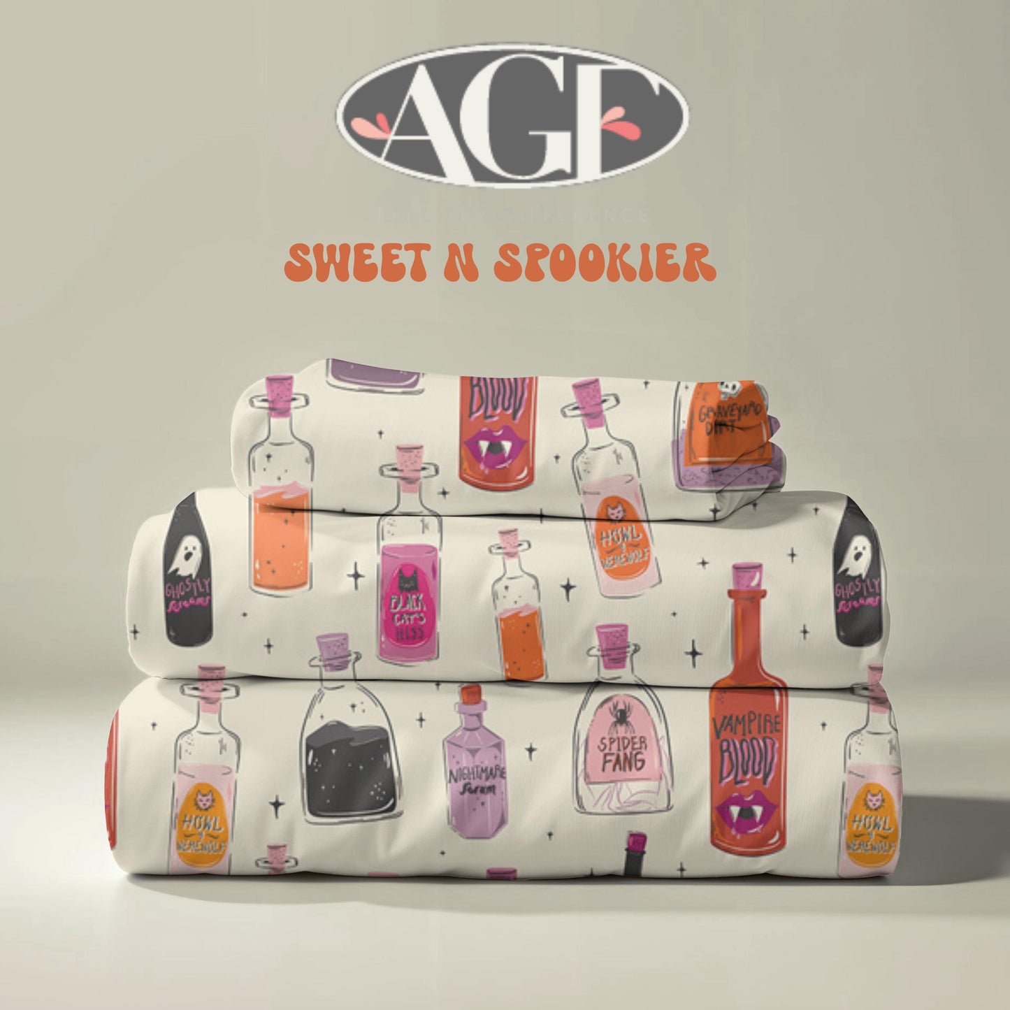 Halloween Potion Bottle Fabric: Sweet n Spookier Cotton Quilting Fabric Art Gallery