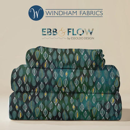 Ebb & Flow by Essoldo Design - Trickle - Windham - Fabrics Quilting Cotton - Embellished Metallic