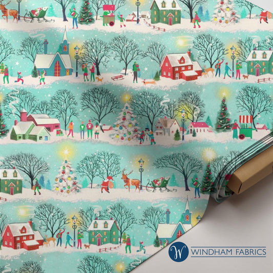 Christmas Village, Festive Village by Whistler Studio for Windham Fabrics