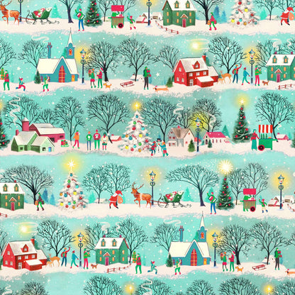Christmas Village, Festive Village by Whistler Studio for Windham Fabrics
