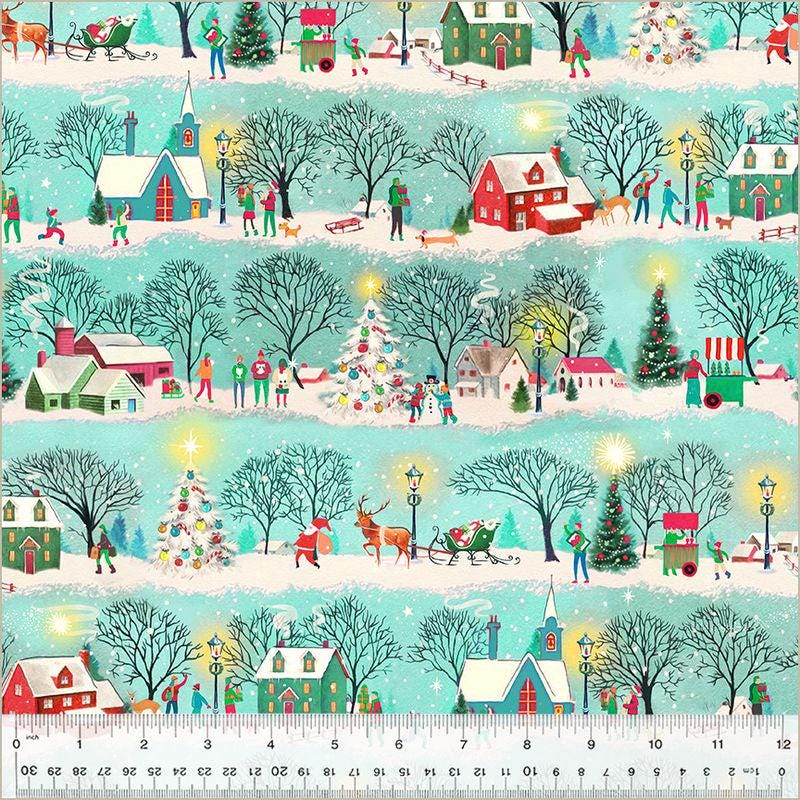 Christmas Village, Festive Village by Whistler Studio for Windham Fabrics