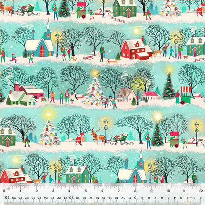 Christmas Village, Festive Village by Whistler Studio for Windham Fabrics