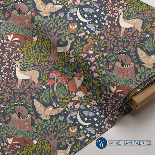 Under the Canopy Enchanted Organic Cotton Fabric, Forest Friends, Jennifer Moore Windham Fabrics,