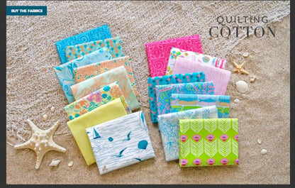 Costeira, Coastal Cuisine Fabric by AGF, Seafood & Fruit Cotton Print, Ocean Theme Quilt Fabric, Coastal Decor, Gosto da Costa Fresca