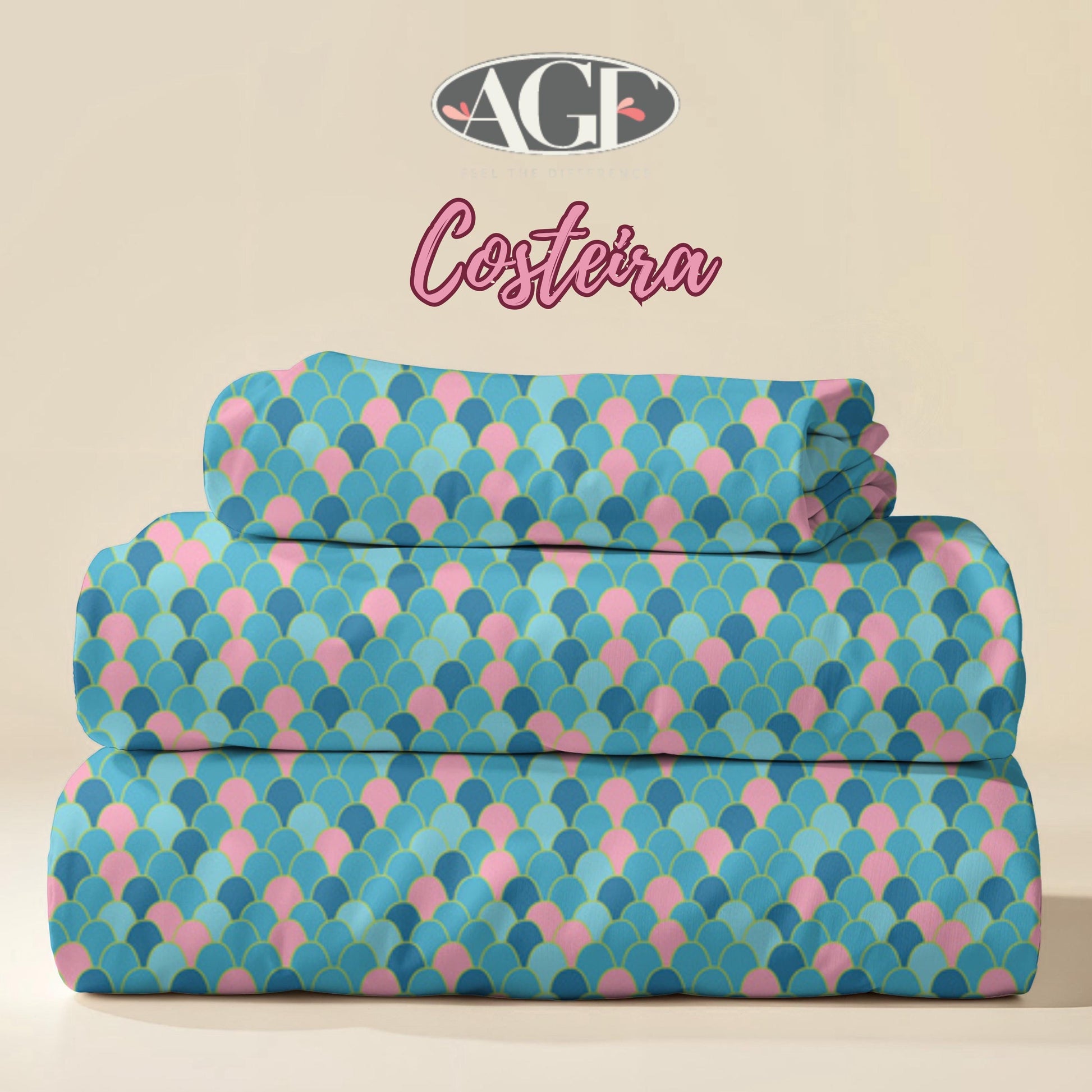 Costeira Mermaid Scales Fabric, Art Gallery Fabrics, Coastal Ocean Theme, AGF Designer Fabric, Mosaico Marinho Mar