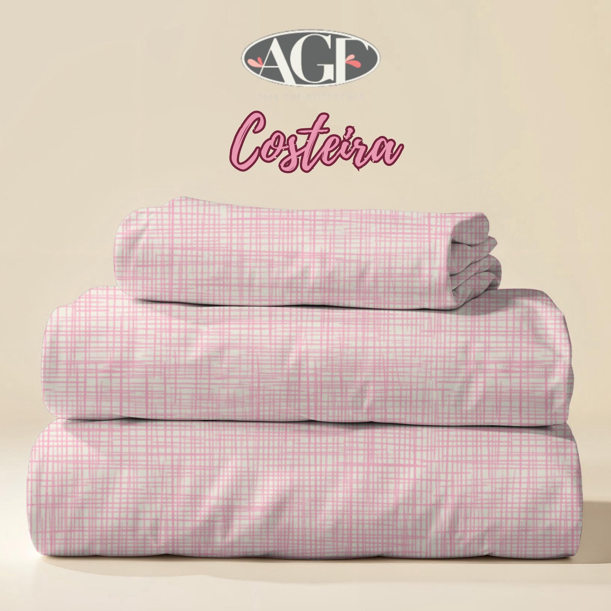 Costeira Pink Plaid Fabric by AGF, Coastal Grid Print, Art Gallery Quilting Cotton, Modern Pink Check, Coastal Collection, Porto Weave Doce