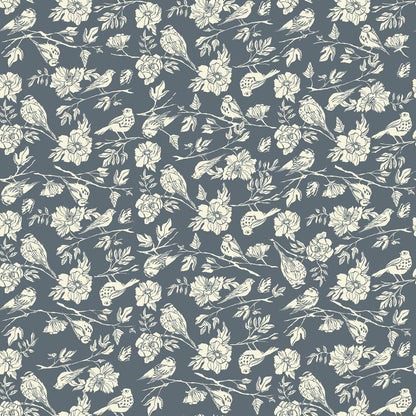 Lush Life by Monaluna for Windham Fabrics Bird Floral Organic Cotton Fabric Bundle, Fat Quarters & Yardage, Eco-Friendly Quilting Cotton