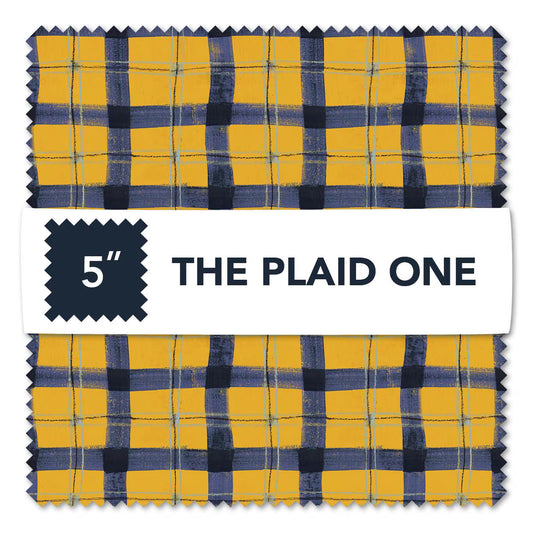 The Plaid One 5” Precut Squares by Marcia Derse for Windham Fabrics
