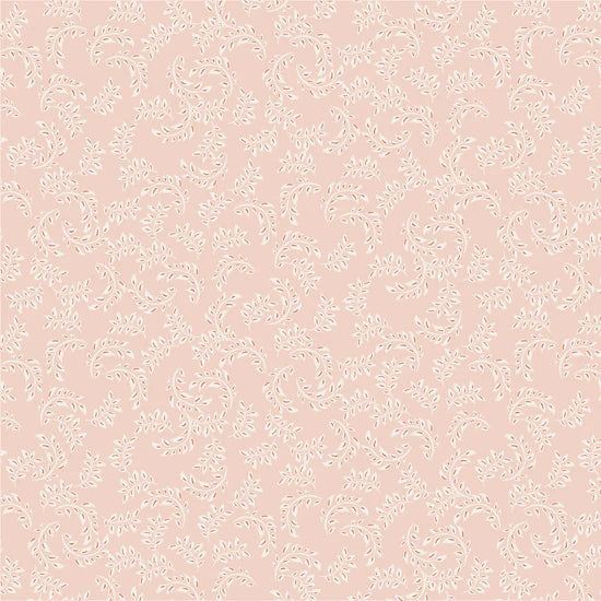 My Darling Deer - Wanderings Blush Leaf Fabric – Poppie Cotton Pale Pink Vine Swirl Print - Ships January 2026
