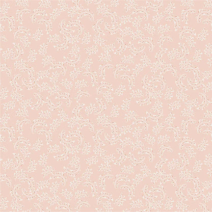 My Darling Deer - Wanderings Blush Leaf Fabric – Poppie Cotton Pale Pink Vine Swirl Print - Ships January 2026